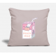 Cute Peach Milk Packet Light Taupe Pillow